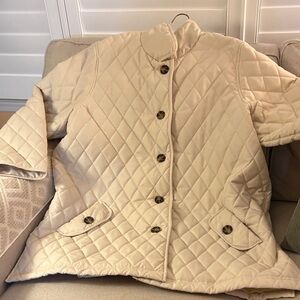 Blair Women's Quilted Cream Puffer Jacket